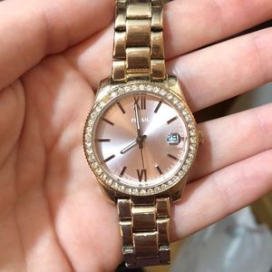 Rose Gold Fossil Watch